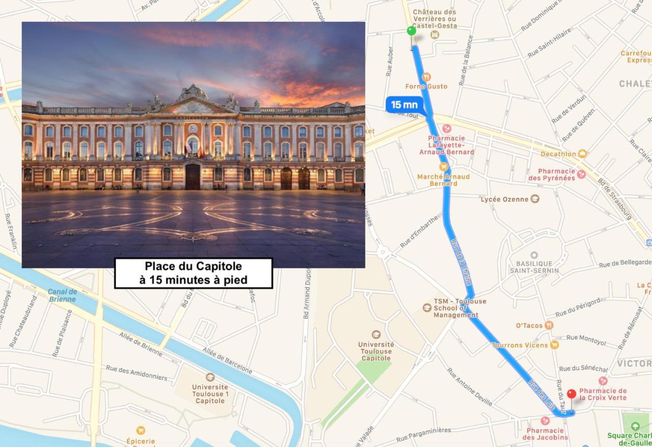 Le St Honore - Appartement Toulouse Centre Avec Chambre & Parking Bagian luar foto
